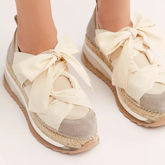 Free People Chapmin Espadrille Sneakers - Size 38 - Picture 1 of 13